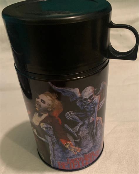 Beetlejuice Movie Lunchbox With Metal Thermos Rare Vintage 